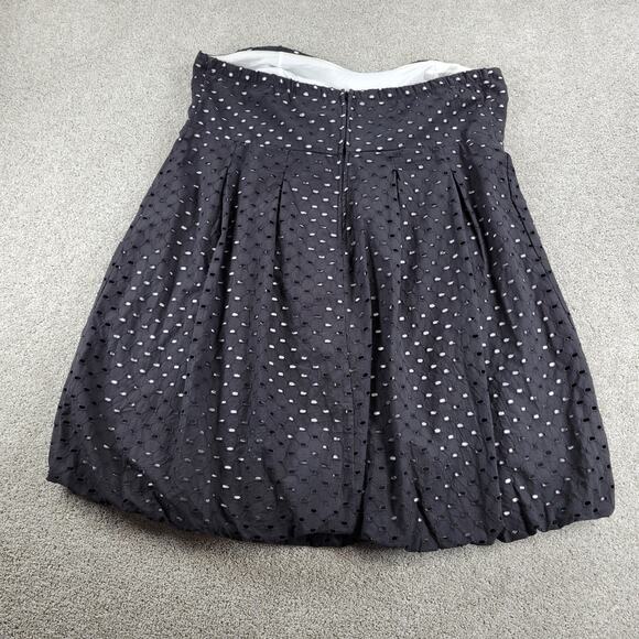 Torrid Womens Eyelet Top 20 Black Strapless Balloon Hem Lined Pleated - Picture 7 of 12